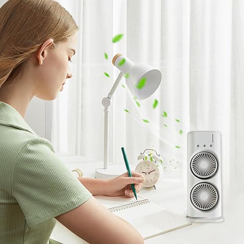 Portable Air Conditioners Small Ac Quiet Personal air Cooler USB Powered Mini Desktop Cooling. FAN 1 | 2 | 3 -Timer 3-Speeds.,360°Adjustment for Office.HomE.