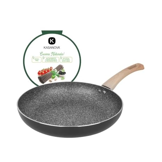 KASANOVA Padella 30 cm Black Stone nero Cottura