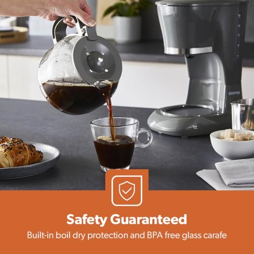 GEEPAS 1.5L Filter Coffee Machine | 800W Coffee Maker for Instant Coffee, Espresso, Macchiato & More | Boil-Dry Protection, Anti-Drip Function, Automatic Turn-Off Feature - Image 6