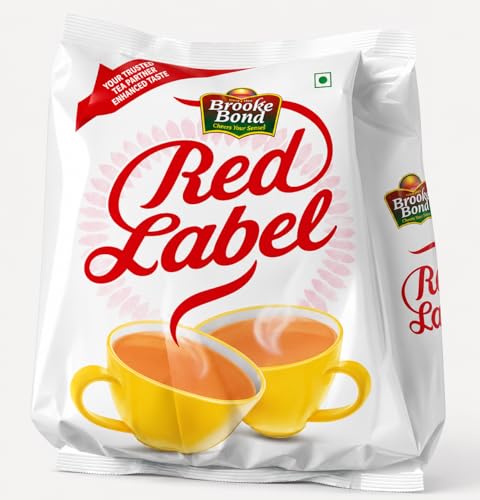 Image of BrookBond Red Label Tea Bulk Pack 2kg (4 x 500g) | Strong Assam Blend Chai Patti | Catering & Institutional Tea Pack | Rich Taste & Aroma