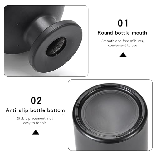 DEARBAG 2 Stück Schwarz Glasdiffusorflaschen Set, 150ml Matte Glasflaschen für Raumduft Diffusor, Leere Diffusorflasche Glas Diffusor Flaschen Behälter für Ätherische Öle Aromatherapie (Schwarz)