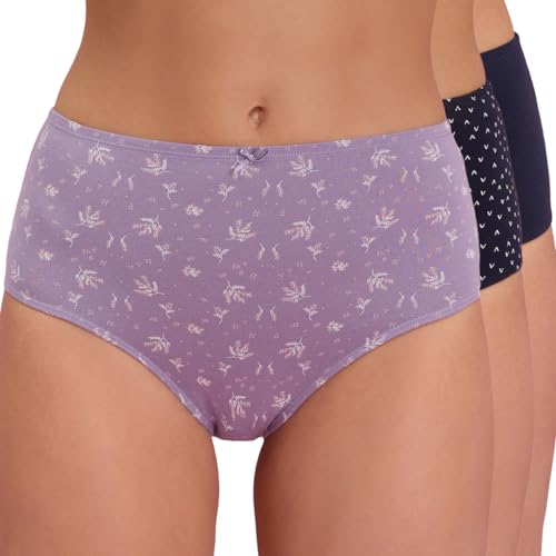 Image of NYKD (NYP104 Assorted Breathable Cotton Panty Set for Women (Pack of 3) | High Rise & Full Coverage Brief with Anti Odor Properties | Super Soft & Concealed Elastic for All Day Comfort