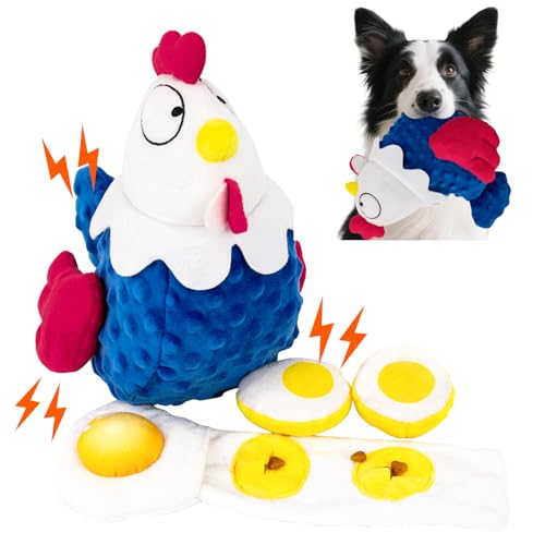 Plush Dog Toys with Soft Fabric Large Squeaky Dog Toys with Squea...