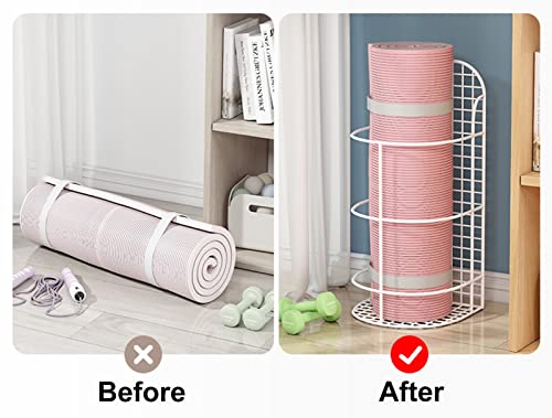 Support de rangement pour tapis de yoga mural et sol grand format