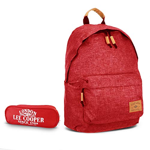 Pack School Start - Sac à dos Rouge + Trousse 2 compartiments - Lee Cooper Cover