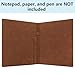 Professional Padfolio Portfolio Binder, Textured Embossing Faux Leather Folder Organizer for Letter Size Legal Pad Notepad Resume, Card Holder for Women Men Business Office Conference (Brown)