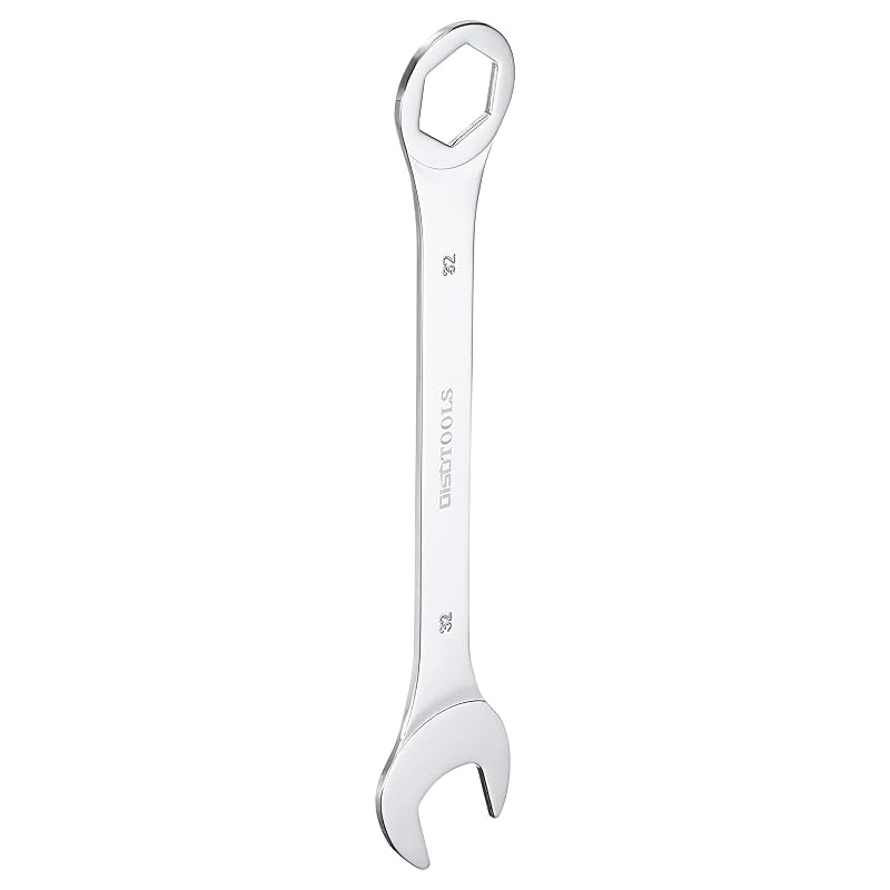 Chave Combinada Fina Métrica HARFINGTON 32 mm, Boca Estriada de 6 Pontos, Offset de 15°, Aço Cromo-Vanádio