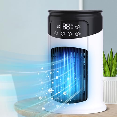 Generico Kühlventilator, tragbarer Ventilator zur Kühlung | Verstellbares Gerät für den Schreibtisch mit leisem und tragbarem Design für Zuhause, Büro, Garage, Innen- und Außenbereich, Camping-3