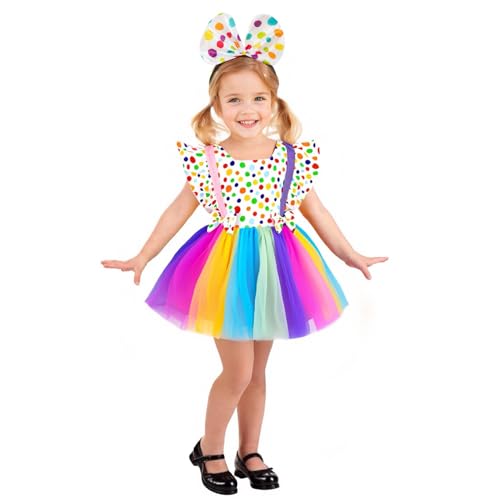 Vestido de tutú arcoíris para niña 3-4 años miniatura 2
