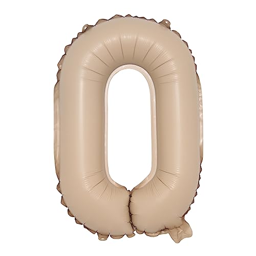 16 inch Caramel Foil Letter Alphabet number Balloon Happy Birthday Party Balloons Wedding Decoration Kids Toys Baby Shower Air Balloon (16 inch Caramel O)