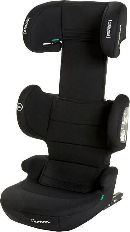 Siège auto Giordani Ares 100-150 cm i-Size, homologué R129/03 avec connecteurs Isofix, dossier rabattable pour un gain de place, appuie-tête réglable et tissus doux, pour enfants de 3 à 12 ans