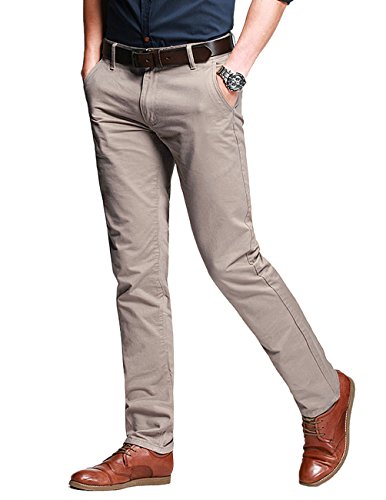Image of Match Mens Regular-Fit Casual Flat Front Chino Pants