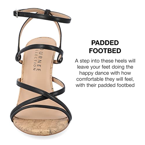 Journee Women's Fylissa Sandals Black, 7.54