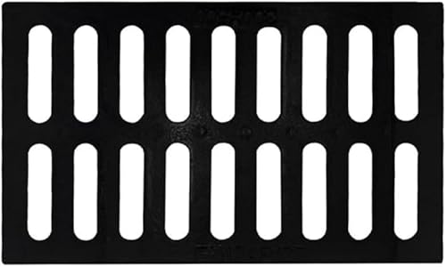 WTLONBF Griglia di drenaggio per Canale di drenaggio, Piastra di Copertura per Canale di drenaggio in ghisa, griglia di Copertura per Canale di drenaggio per parcheggi da Giardino (50x30x3 cm)