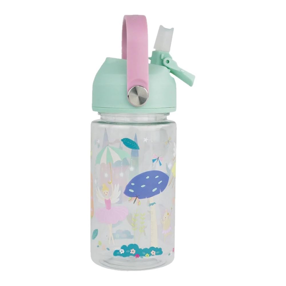 Floss and Rock Tritan Drinks Bottle, 450ml, Enchanted Design, BPA Free, with Retractable Spout