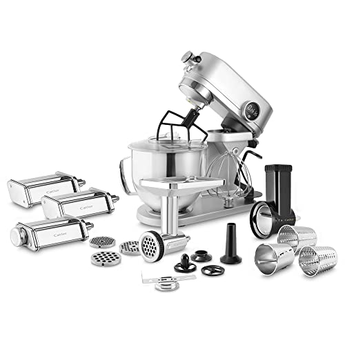 Catler Robot pastelero Chef Titanium, robot de cocina con kit de accesorios completo, potente motor sin escobillas y silencio, con pantalla y sistema de apagado automático KM 8012