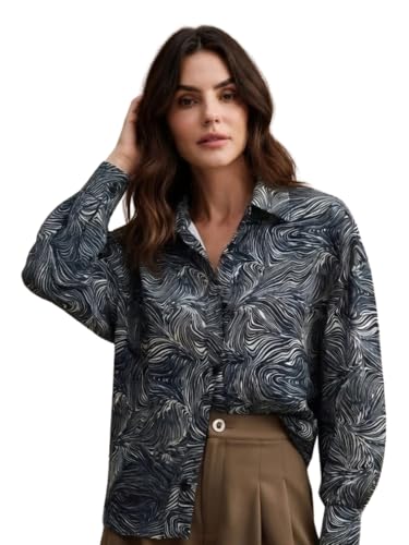 Image of Leriya Fashion Tops for Woman | Casual Top for Women Stylish Western Outfit | Collared Button Shirt for Women Oversized | Girls Professional Shirt for Office and Daily Outfit