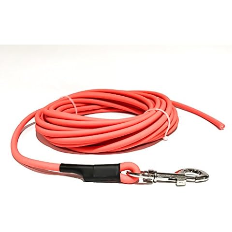 Dog & Field™ 10 Meter Heavy Grade Biothane Round Training Lead/Tracking Line For Pet Recall and Behavioural Training (Blaze Orange) Cover