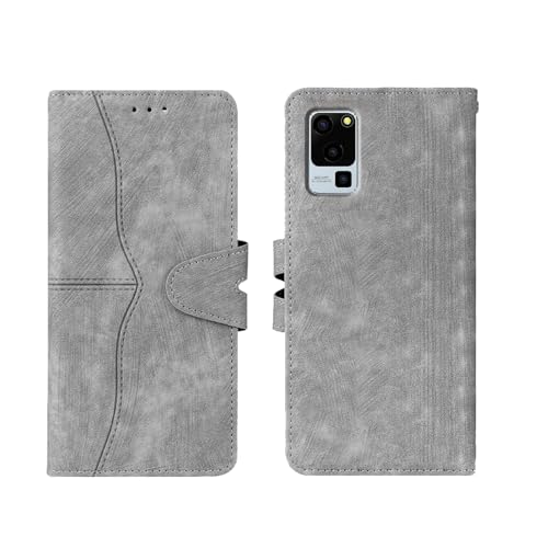 Image of amazon basics Lava Blaze 5G Flip Cover | Card Pockets Wallet & Stand | Flip Cover for Lava Blaze 5G (Gray)
