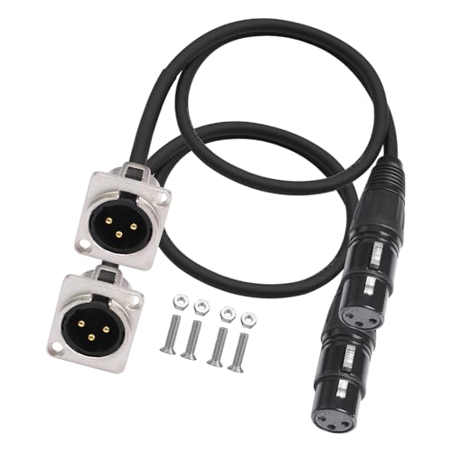 Cable XLR macho a hembra de 3 pines para panel de audio 5