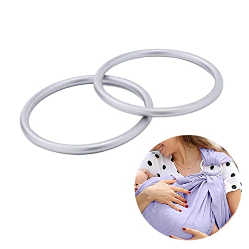 WUTUDMAI 2 Pcs Baby Sling Rings Baby Carrier Rings Aluminium Carrier Rings Aluminum Wrap Rings Accessory for Infants Toddlers Newborns Children