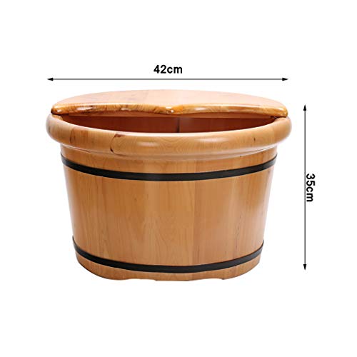 Cubeta de Madera para Baño de Pies 25x42 cm con Tapa miniatura 2