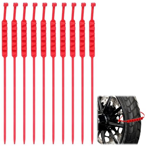 BTRONSN 10 cadenas para neumáticos de motocicleta, bridas para neumáticos de nieve de invierno, reutilizables, ajustables,...