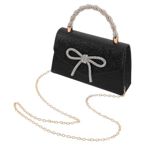 Pochette de Soirée Femme Nœud Strass Idéale pour Mariages et Dîners Chic