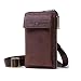 Produktbild Contacts Echtes Leder Männer Gürtel Taille Tasche Reißverschluss Handytasche Geldbörse Brieftasche (Kaffee)