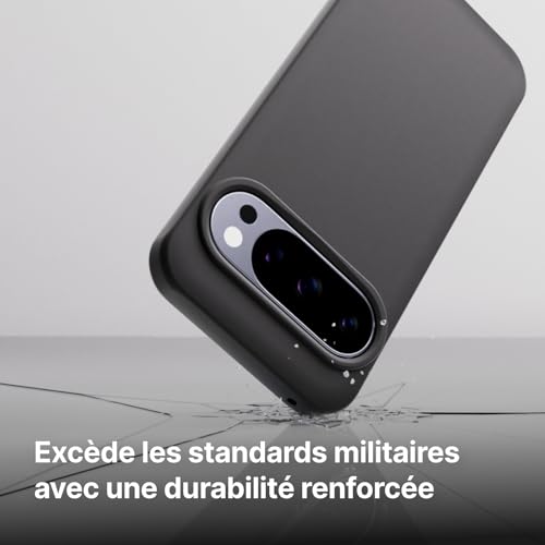 Coque Pixel 10 Pro RhinoShield design fin et protection noire