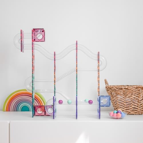 Connetix Magnetic Tiles Pastel Ball Run Pack, 106 Pieces — view 5