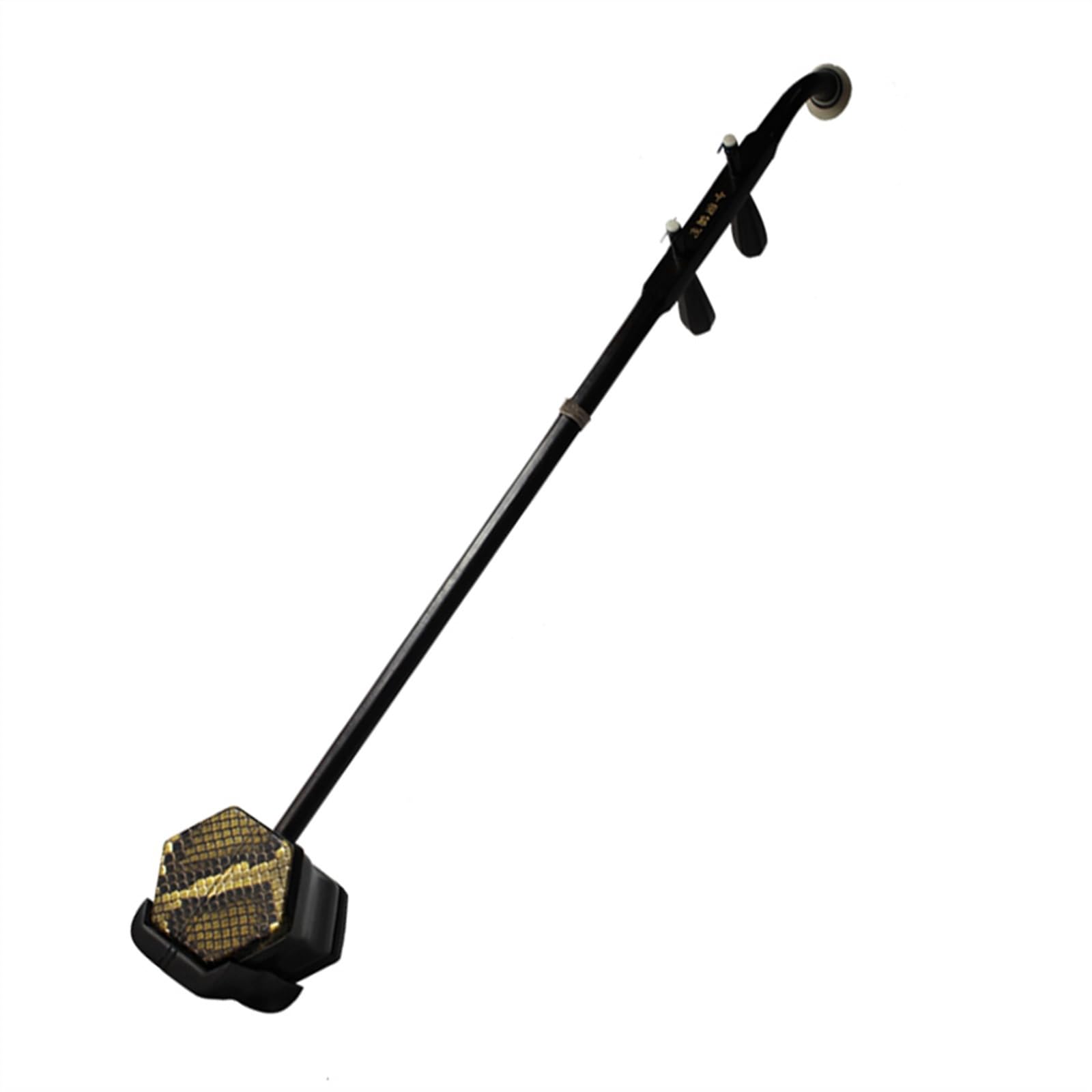 Tête Incurvée en Acajou, Instrument À Cordes National Chinois Erhu Hexagonal avec Accessoires Professionnel Erhu