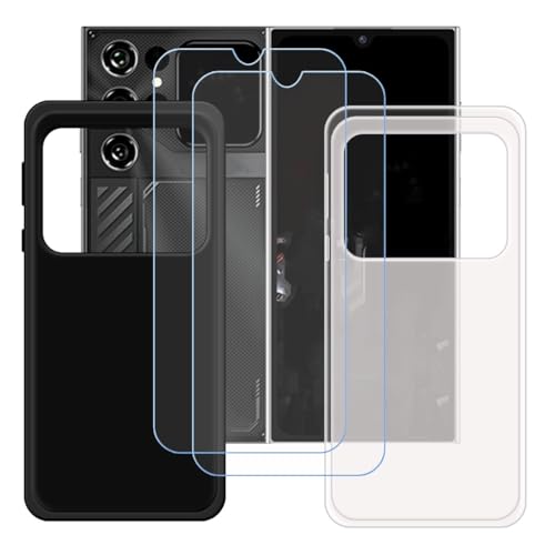 BMPNLSZ �K�p Oukitel C62 GT�p+[2�_�Z�b�g]HD�����K���X�V���J�Q���V�F��TPU�ی�o�b�N�V�F���ėp�u���b�N+�������V�F��-Oukitel C62 GT�p�X�N���C�u�h�~�ی�J�o�[(6,88")