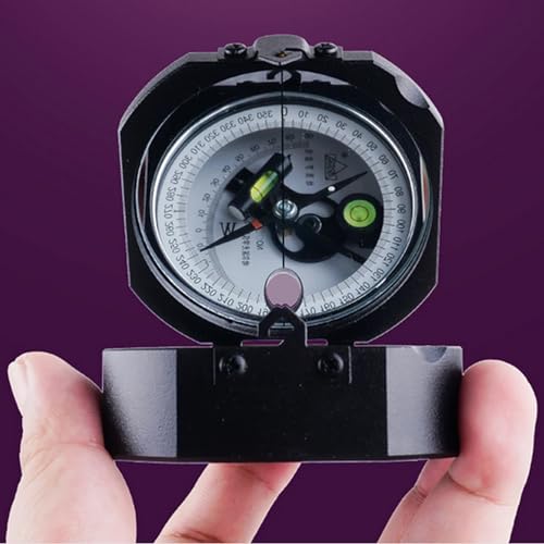 Brújula geológica aleación de aluminio Teodolito profesional para topografía Disco de 65 mm de diámetro para exteriores Ejercicio brújula DQL-11 miniatura 3