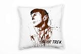 Paul Sinus Art Star Trek Spock Coussin Décoratif 40 x 40 cm pour canapé Lounge Coussin – Décoration à wohlfühlen fabriqué en Allemagne, Microfibre, Beige, Bezug mit Füllung