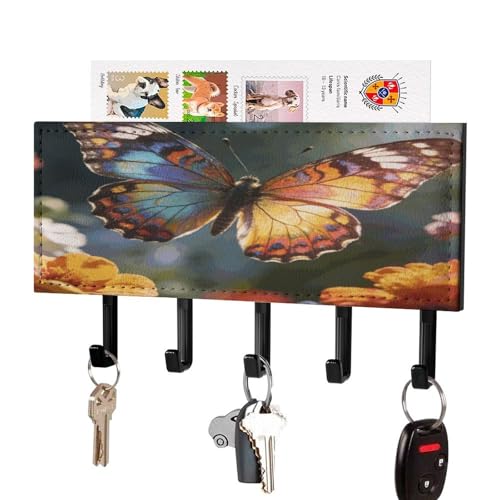 Soporte para llaves de mariposa compacto con 5 ganchos 2