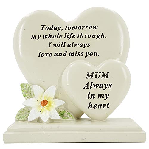 Special Mum Graveside Memorial Double Heart Grave Plaque Ornament Decoration
