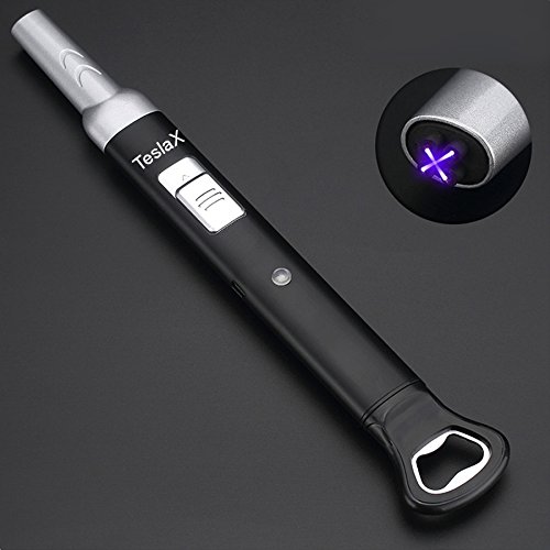 Encendedor táctico plasma multifuncional negro miniatura 1