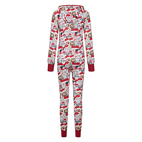 Pijama de Navidad cómodo para mujer enterizo con cremallera contra el frío 5
