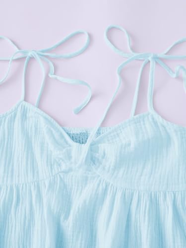 Image of SOLY HUX Women's Summer Cami Sun Dress A Line Tie Shoulder Y2k Cute Casual Short Mini Beach Babydoll Dresses