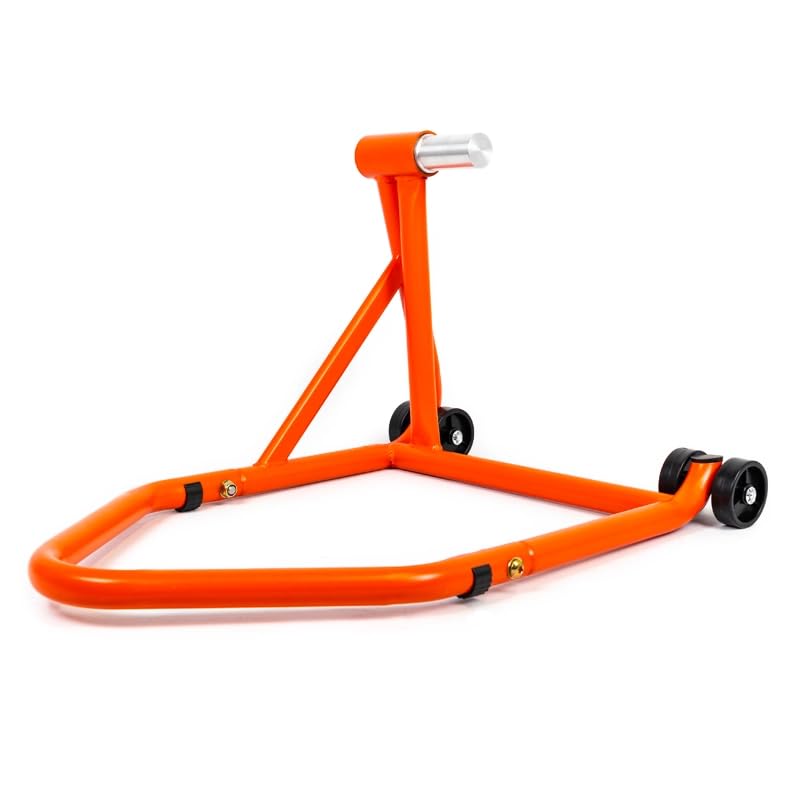 Béquille d'atelier Arriere monobras pour Levage Moto Triumph Tiger Sport Sprint Dayton 955 T595 Speed Triple 97-20/ KTM 1290 SP GT/R 14-23 en axe 27.5mm - Orange