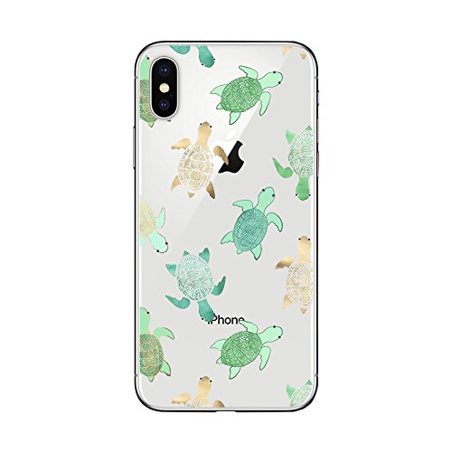 Compatible with iPhone X/iPhone Xs-Turtle Style Transparent Soft TPU Protective Clear iPhone X