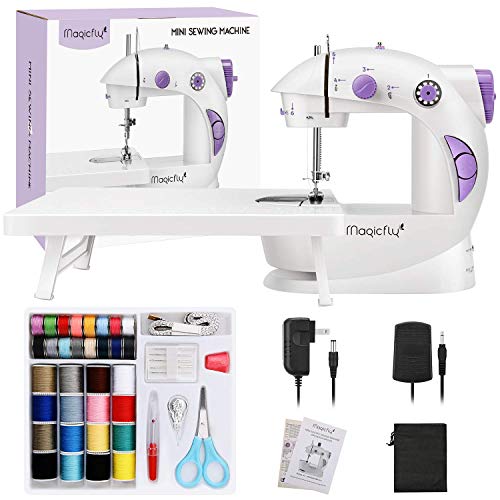 Magicfly Mini Sewing Machine for Beginner, Dual Speed Portable Sewing Machine Machine with Extension Table, Light, Sewing Kit for Household, Travel (Renewed) Magicfly Mini Sewing Machine for Beginner, Dual Speed Portable Sewing Machine Machine with Extension Table, Light, Sewing Kit for Household, Travel (Renewed)