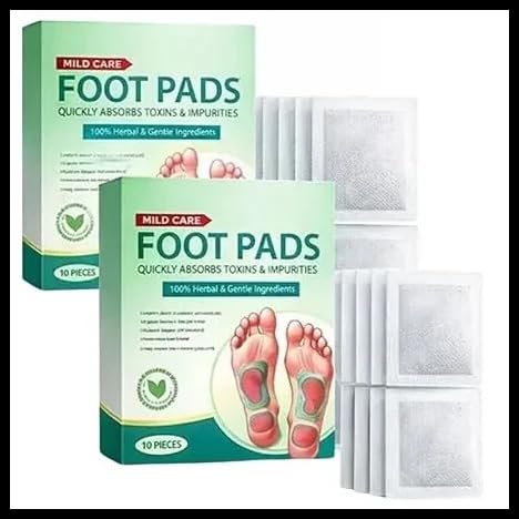 Herbal Foot Detox Pads for Toxin Removal | Pain Relief Foot Patches for Feet Cleansing | Natural Ingredients for Sleep Aid | Overnight Use | Toxin Removal with Bamboo Vinegar and Acupoint Micro-Massage Technology(20 pieces) (Pack of 2)-image-35