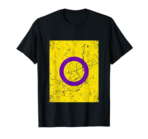 Proud Intersex Community Colorful Pride Flag LGBT Gift T-Shirt