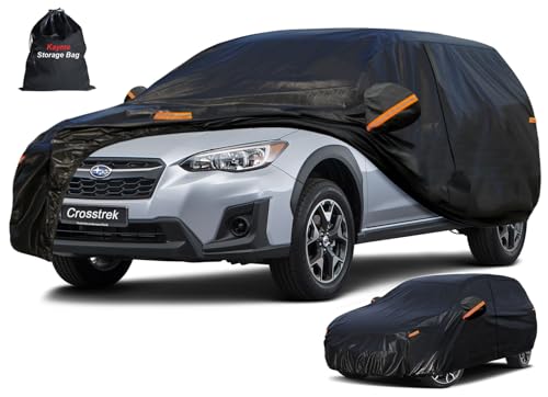 Image of Kayme 7 Layers SUV Car Cover Custom Fit for Subaru Crosstrek (2017-2025) Waterproof All Weather for Automobiles, Outdoor Full Cover Rain Sun UV Protection.