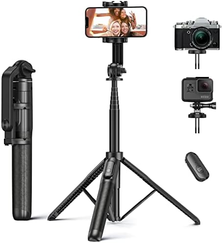 [Newest] 65" Selfie Stick Tripod with Remote for Cell Phone 4"-7",Portable Phone Tripod Stand Compatible with iPhone Android Expandable for Travel Selfies Video Recording Vlog Tiktok YouTube