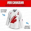 UNLC Gretzky #99 Canadian Hockey Jersey, White, Medium #1