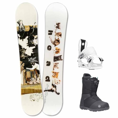 スノーボード 板 レディース ボード 3点 セット HEAD ヘッド PEARL FLOW フロー ビンディング ブーツ 2026モデル スノボー 初心者 フラット ロッカー ボード 白