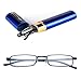 Produktbild Twinkleyes Herren Damen Lesebrille Metall Lesehilfe Augenoptik Sehstärke Lesebrillen Mit Etui (Blau, 2.0)